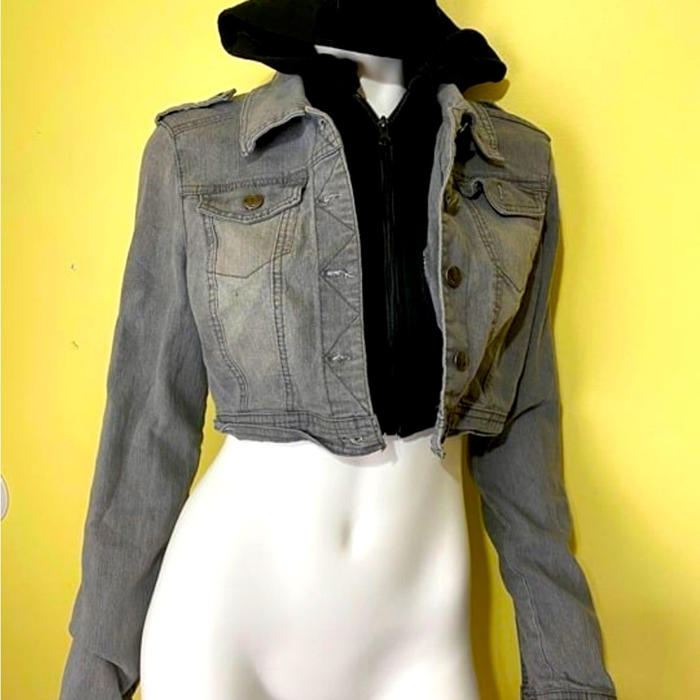 Hooded Denim gray Jacket